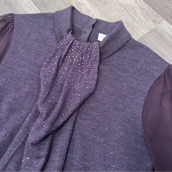 Tory Burch Abitha Sweater Metrino Wool andβ Silk Size XS - Picture 10 of 15